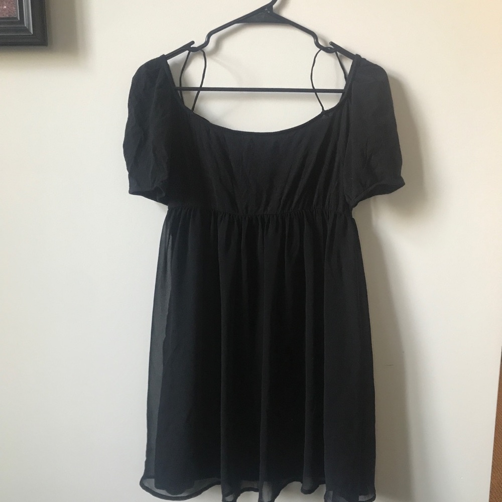 Off-the-shoulder Black Dress